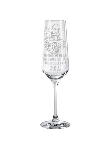 Mr. & Mrs. Panda Sektglas Nachtfalter Schaumbad mit Spruch in Transparent