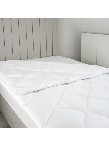 Almina Premium Bettdecke 135x200cm Microfaser Steppdecke - Komfortables in Weiß