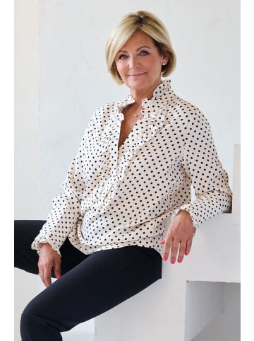 Mart Visser Caroline Tensen Bluse mit Flussmuster, Off-White/Schwarz
