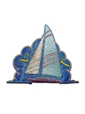 Catch the Patch Segelschiff BootApplikation Bügelbild inBlau