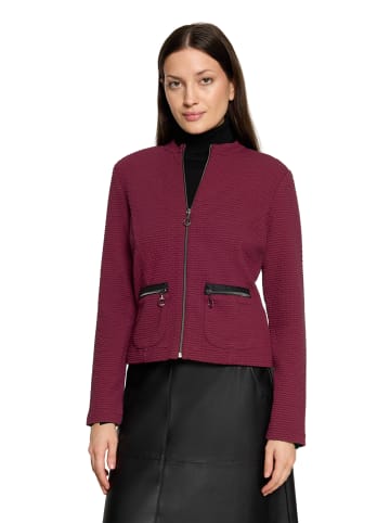 Betty Barclay Sweatjacke mit Reißverschluss in Maroon Banner