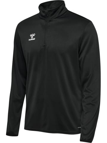 Hummel Trainingsjacke "Hmlessential Half-Zip" in Schwarz