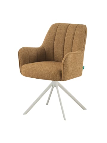 DUBI Möbel 2er-Set: Drehstuhl THOMAS-ZURI in Senfgelb - (B)58 x (H)88 x  (T)62 cm