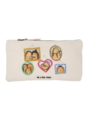 Mr. & Mrs. Panda Schminktasche Igel Familie ohne Spruch in Weiß