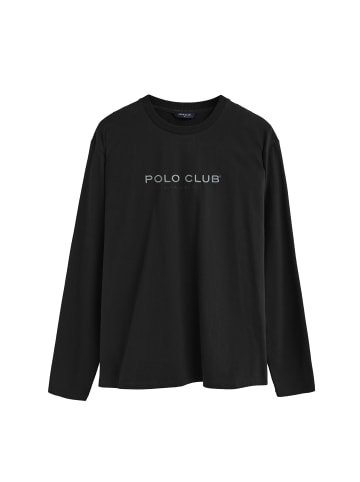 Polo Club T-Shirt MAN EST MINIMAL TITLE LS IO LONG SLEEVE RELAXED FIT in Schwarz