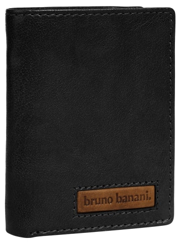 Bruno Banani Geldbörse echt Leder in schwarz