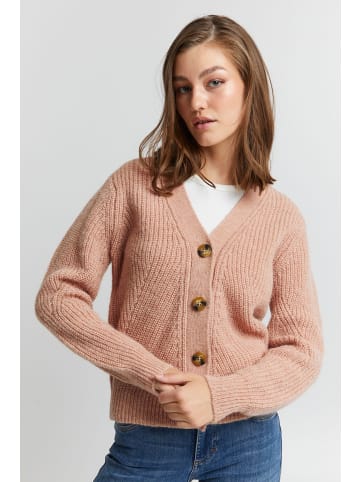 PULZ Jeans Strickpullover PZIRIS Cardigan 50206778  Moderne Strickjacke mit 4-Knopf-Form in Rosa
