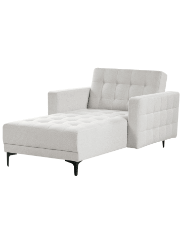 Beliani Chaiselongue ABERDEEN in Grau/Schwarz - (W) 107 x (H) 83 x (L) 189 cm