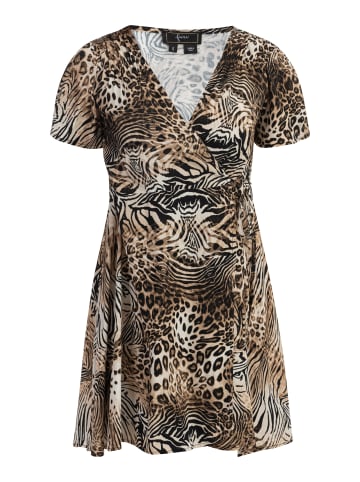 faina Damen Minikleid Mit Animal-Print in Beige