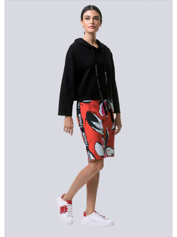 Alba Moda Rock mit floralem Dessin in rot
