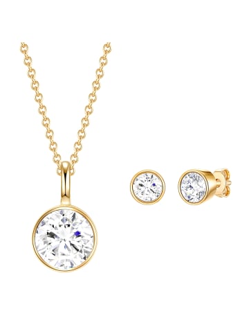 Rafaela Donata Schmuckset Sterling Silber verziert mit Kristallen von Swarovski® in gelbgold