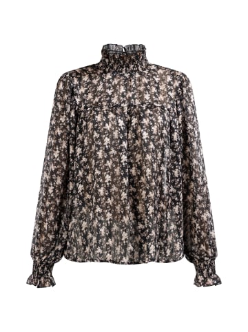 DreiMaster Vintage Damen Blusenshirt in Schwarz Rosa