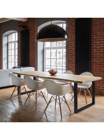 relaxdays 2tlg. Tischkufen Set in Schwarz - (B)100 x (H)72 x (T)8 cm