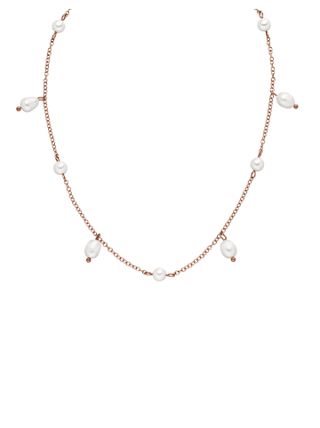 PURELEI Kette Pearl Drop 40 cm in Rosegold