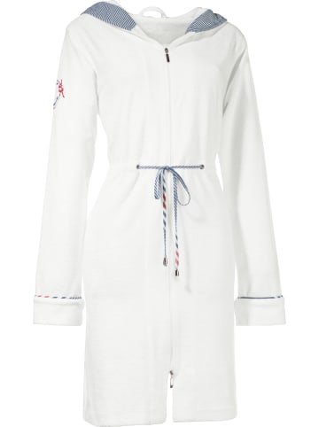 Erwin Müller Leichtfrottier Bademantel mit Kapuze Meersburg in weiß