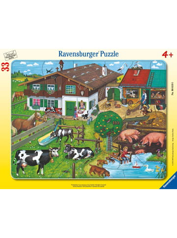 Ravensburger Tierfamilien. Puzzle mit 33 Teilen | Rahmenpuzzle
