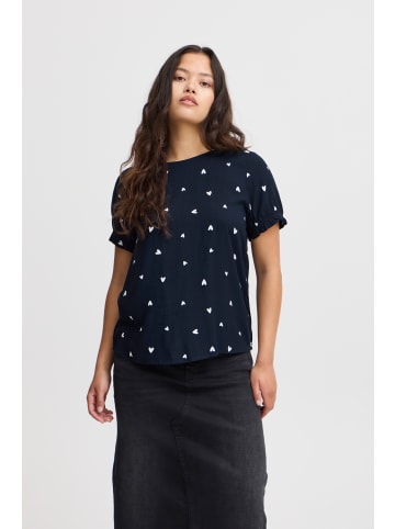 ICHI Kurzarm-Bluse IHVERA Regular fit in Total Eclipse Heart aop