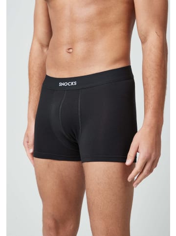 SNOCKS Boxershorts aus Bio-Baumwolle 6 Stück in Schwarz (Why Not)