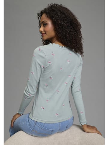 Kangaroos Langarmshirt in grau-grün