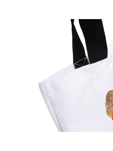 Mr. & Mrs. Panda Shopper Tasche Schildkröte Maus mit Spruch in Weiß