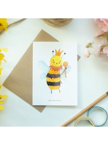 Mr. & Mrs. Panda Klappkarte Biene König ohne Spruch in Weiß