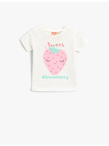 KOTON T-shirt in Ekru