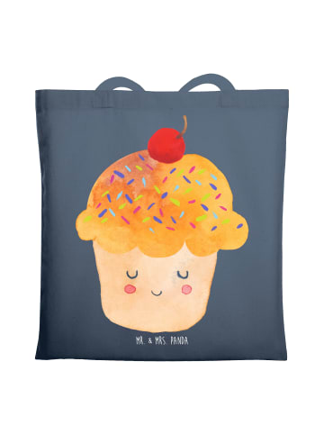 Mr. & Mrs. Panda Einkaufstasche Cupcake ohne Spruch in Indigo Blue
