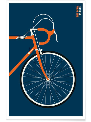 Juniqe Poster "Icons Crescent Front" in Blau & Orange