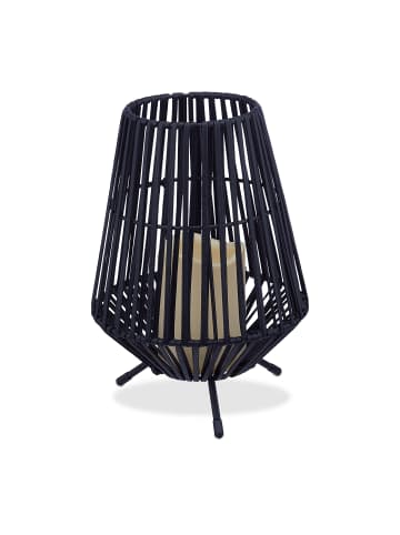 relaxdays Outdoor Lampe in Schwarz - (H)26 x Ø 19 cm