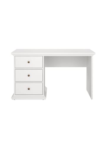 ebuy24 Schreibtisch Venedig Weiß 130 x 62 cm