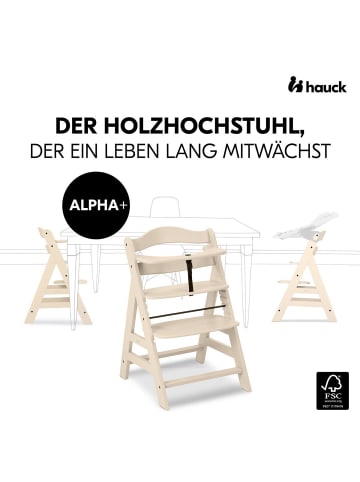 Hauck Hochstuhl Alpha Plus Vanilla - im Sparset in beige