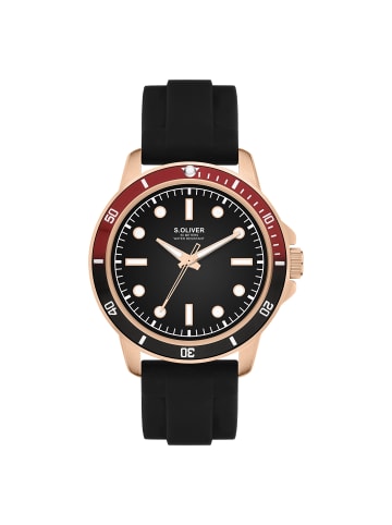 s.Oliver Armbanduhr Sportlich und Schick in schwarz