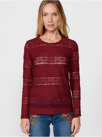 KOROSHI Langarm-T-Shirt in braun