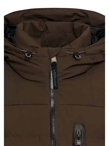 Camel Active teXXXactive® Funktionsjacke mit verstellbarem Saum und Kapuze in Dunkelbraun