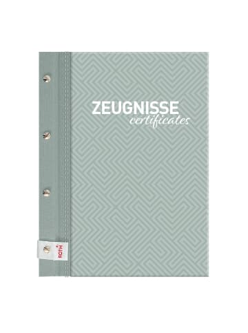 ROTH Zeugnismappe Pattern mit Buchschrauben - Dusty Mint in Mint