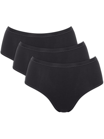 Sloggi Baumwolle, Single-Jersey Bio Hüftslip 3er-Pack GO DAILY COTTON in schwarz