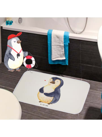Mr. & Mrs. Panda Badvorleger Pinguin Diät ohne Spruch in Weiß
