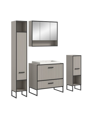 ebuy24 Badmöbelset Bagno (4-teilig) Grau 170 x 48 cm