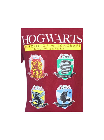 Harry Potter Schlafanzug kurz Harry Potter Hogwarts in Bordeaux-Schwarz