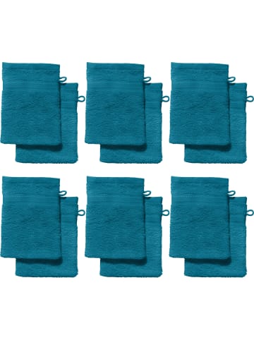 REDBEST Frottier Waschhandschuh 12er-Pack Chicago in petrol