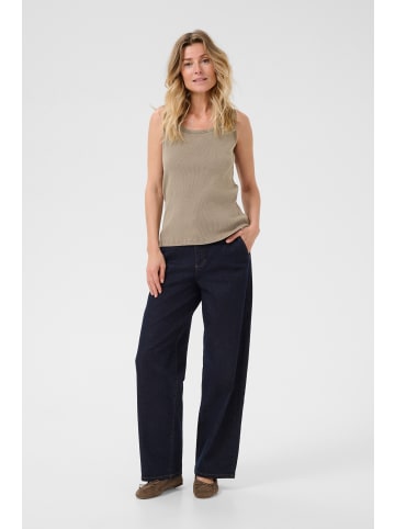 Cream Jerseytop CRTalia Slim fit in Canteen