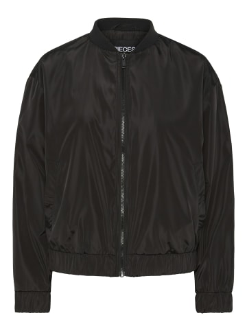 Pieces Bomberjacke in Black