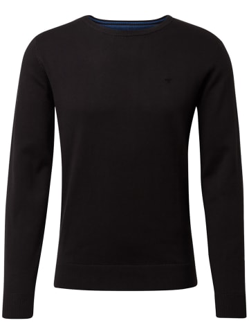 Tom Tailor Strickpullover Strickpullover Melange Basic in Schwarz