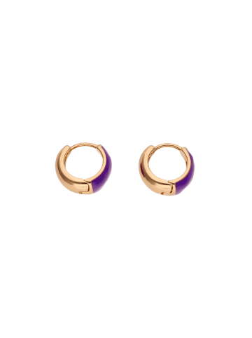 myMo ROCKS Women Earrings in Rose Gold Purple