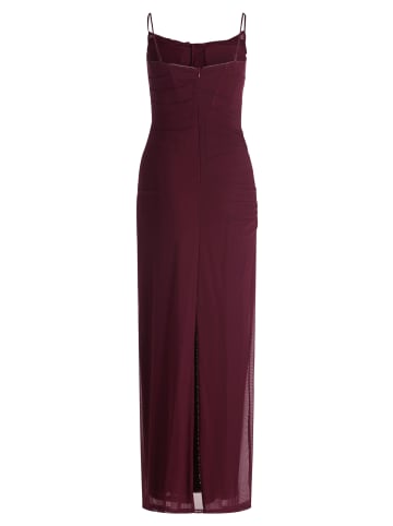 Vera Mont Abendkleid mit Spitzeneinsatz in Wild Ruby