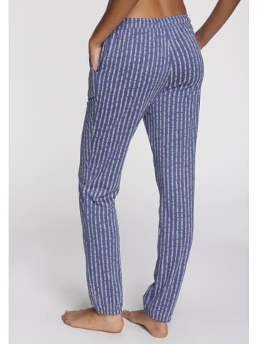 VIVANCE DREAMS Pyjamahose in blau-rosa-gestreift