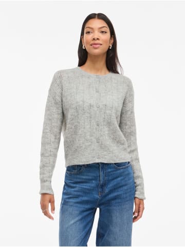 Vila Strickjacke in Light Grey Melange