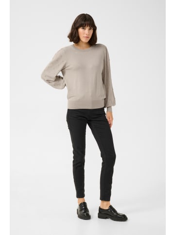 Kaffe Strickpullover KAkaren in Feather Gray