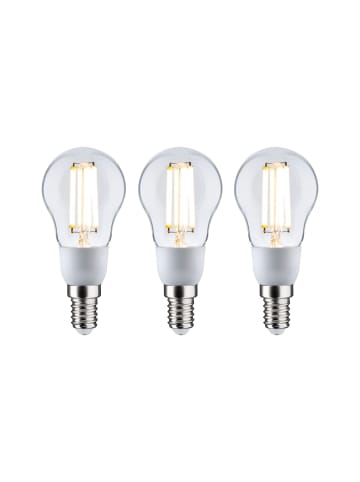 paulmann LED Eco-Line 3er Pack Tropfen E14 525lm 2,5W 3000K klar 230V A