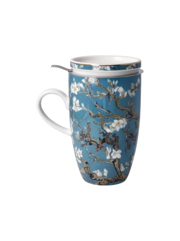 Goebel Teetasse mit Deckel und Sieb " Vincent van Gogh  Mandelbaum Blau " in Blau